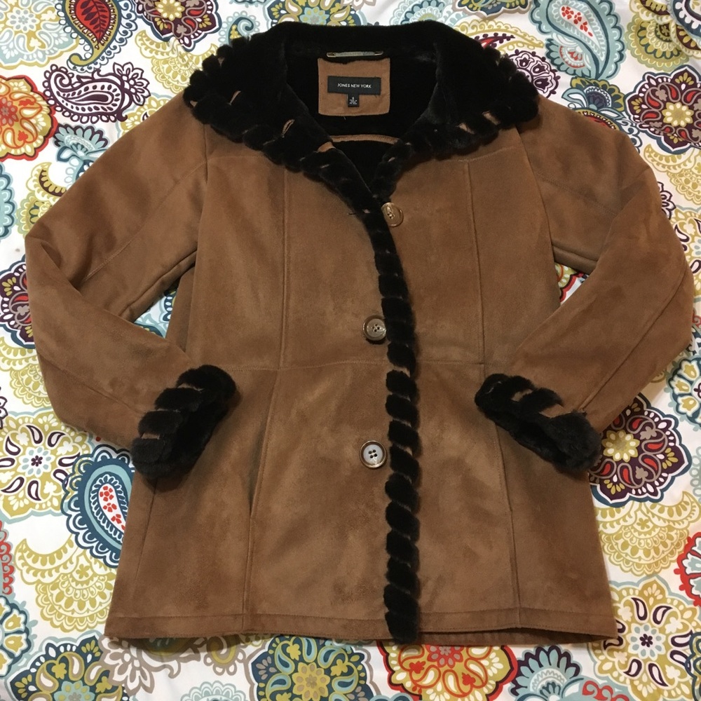 Jones New York Faux Suede Jacket